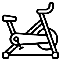Drawing of an exercise bike